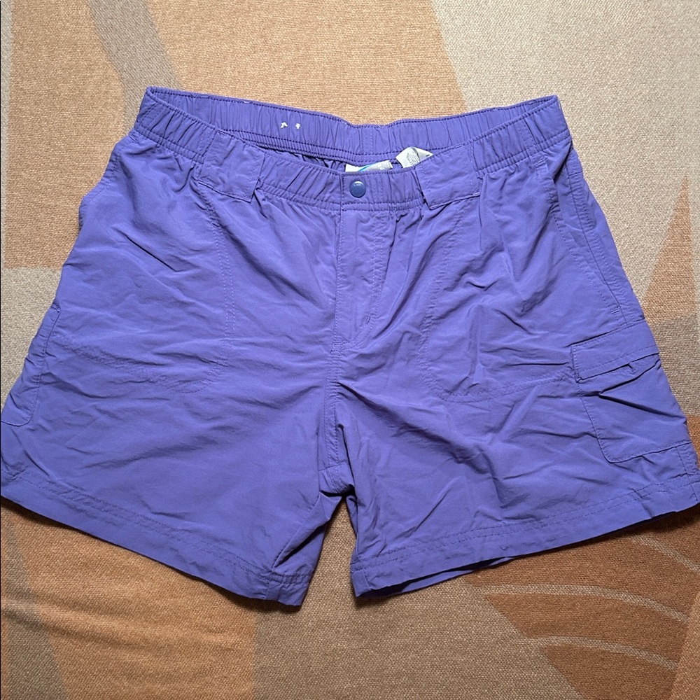 Purple Columbia cargo activewear shorts, M
